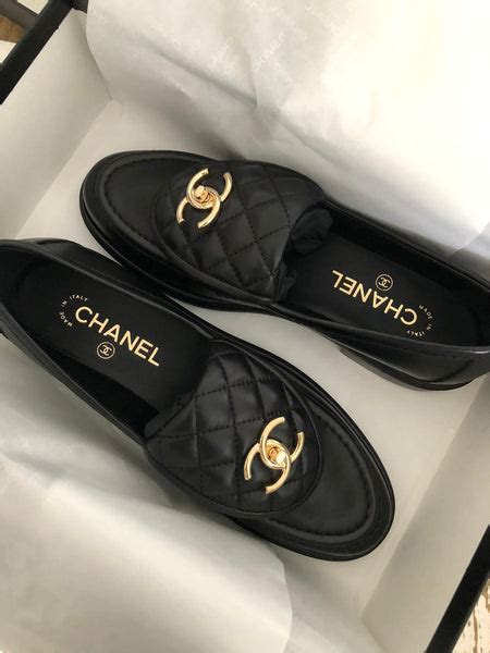 chanel chunky loafers|Chanel black and white loafers.